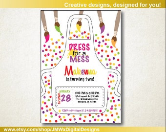 Painting Party Invitation, Art Party Invitation, Art Birthday Party Invitation, Art Themed Party, Paint Party Invites, Painting Party