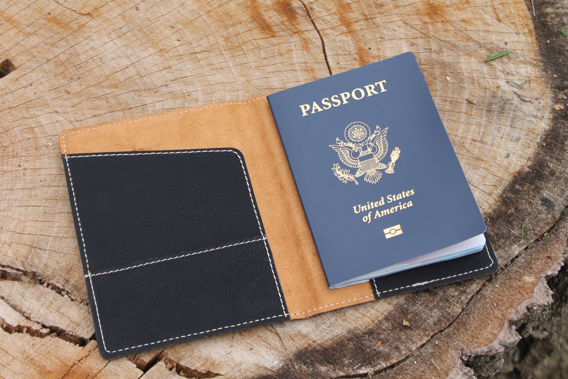 Laser Engraved Custom Passport HolderLeatherette Passport Etsy