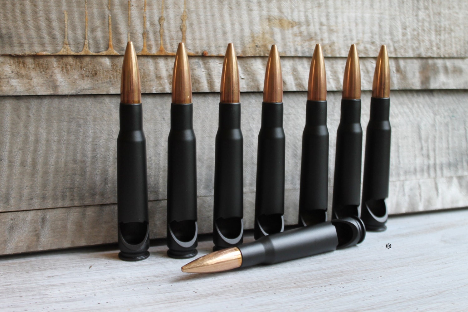 Set Of 10 Or 12 Black 50 Caliber Black Powder Coated Bullet Etsy
