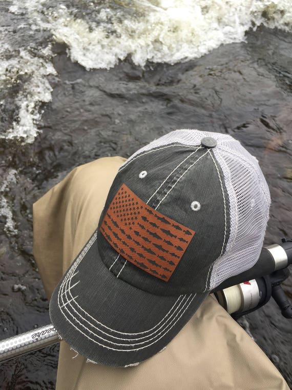 hat with american flag fish