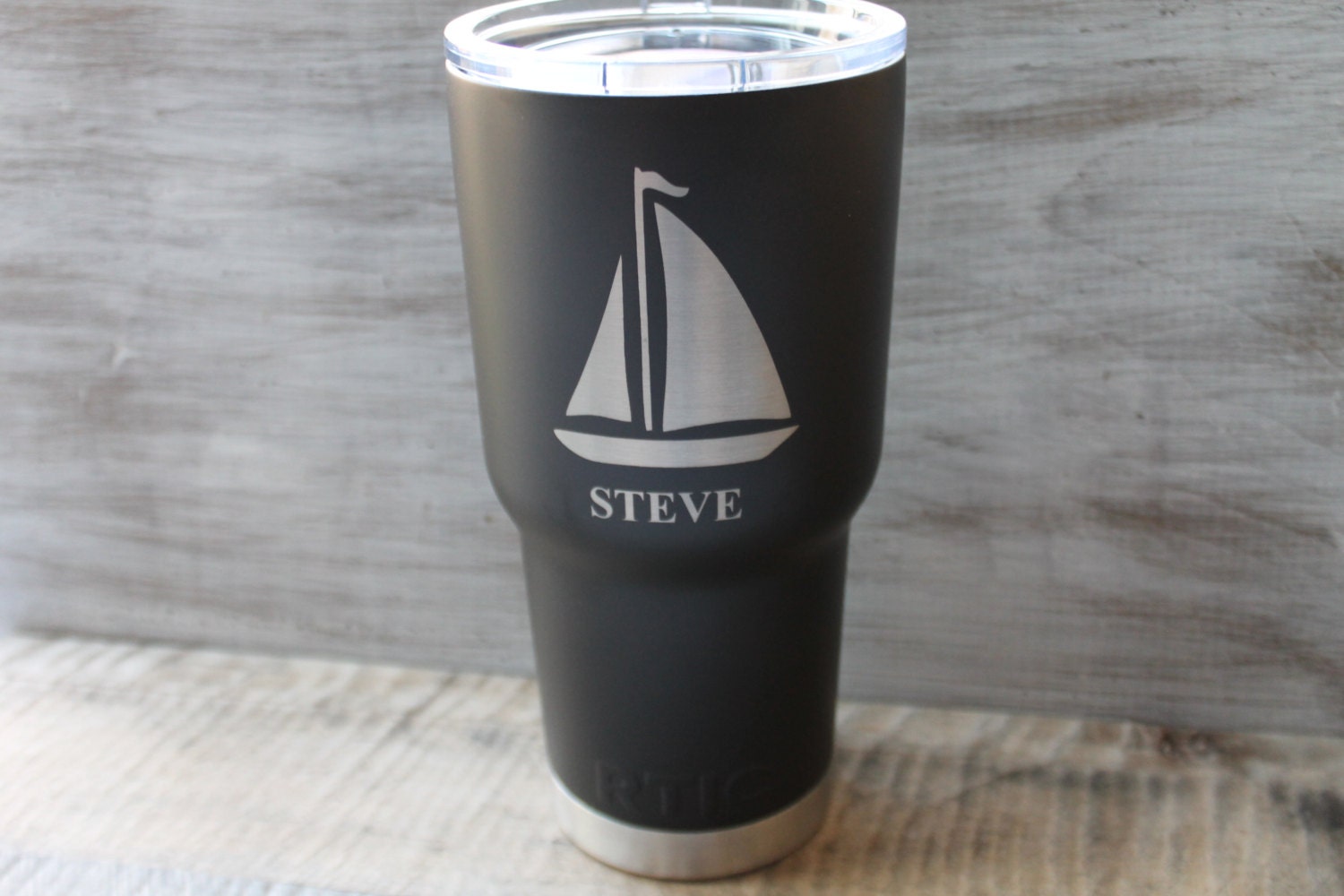 SALE-RTIC 30 Ounce Tumbler Sailboat Sailing-Black Textured ...