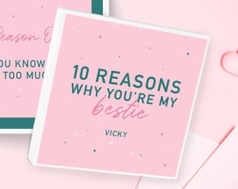 10 Reasons Why You're my Bestie, Best Friend, Personalised Best Friend Galentines Birthday Gift, for Her, Bestie Valentines Gift for Her
