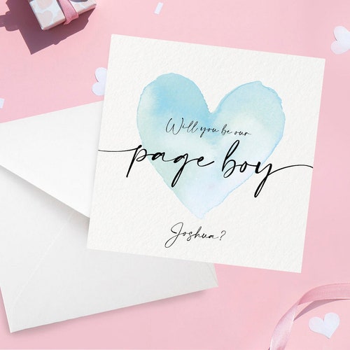 Page Boy Gift Will You Be My Pageboy Keepsake Wedding Present Etsy UK
