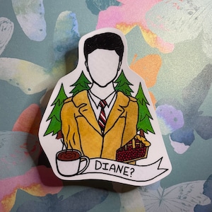 special agent dale cooper glossy sticker - twin peaks