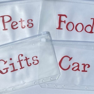 Cash Envelopes | A6 Binder | Customizable Cash Envelopes | Zipper Envelopes | Cash Stuffing Envelopes | Budget Envelopes