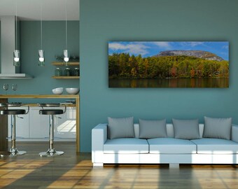 Whiteside Mountain Panorama Highlands Cashiers North Carolina, Nantahala Forest, Autumn, Lake, Reflections on Water, Fine Art Print