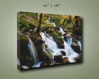 Cascades Waterfall Print, Smoky Mountains National Park, Tennessee Art, North Carolina Art, Landscape Photograph, Wall Decor, Canvas