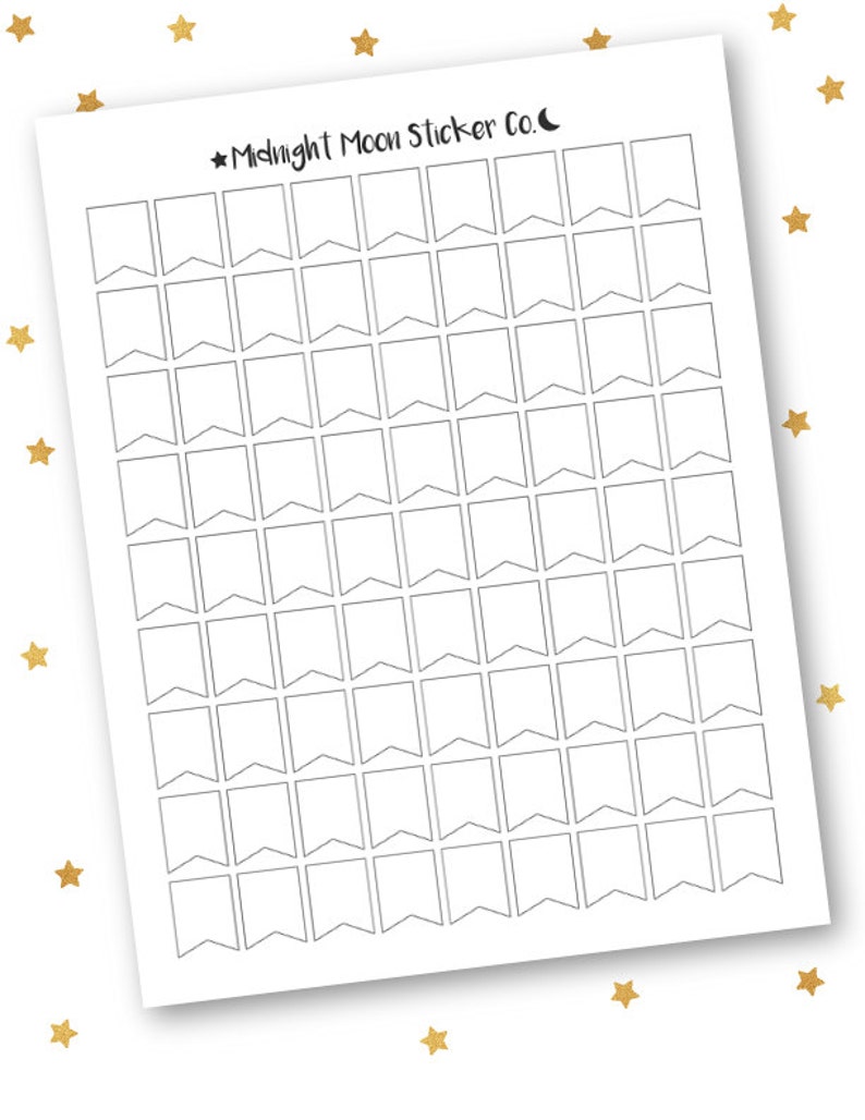 diy printable template planner stickers blank mini flags