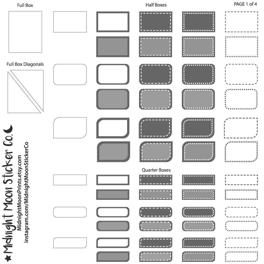 Make Your Own Planner Stickers Planner Sticker Template Pack - Etsy