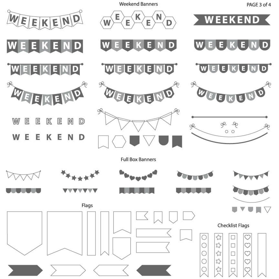 Make Your Own Planner Stickers Planner Sticker Template Pack - Etsy