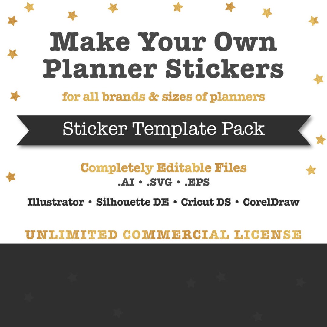 Make Your Own Planner Stickers • Planner Sticker Template Pack ...