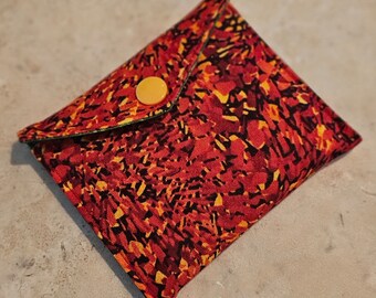 Sticky Note Pad Pouch/Holder-Sunset Red n' Burnt Orange (Does not include Sticky Notes)