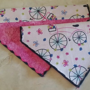 Dog Bandana n' Cat Bandana-Springtime Pink Bicycle image 1