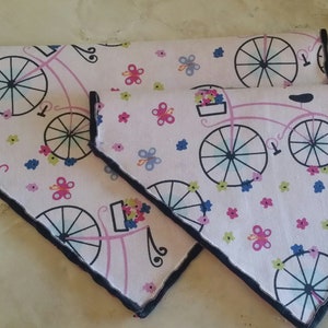 Dog Bandana n' Cat Bandana-Springtime Pink Bicycle image 2