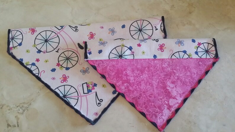 Dog Bandana n' Cat Bandana-Springtime Pink Bicycle image 3