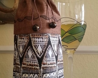 Wine Bag-Deluxe-Artsy Collection (African Art)
