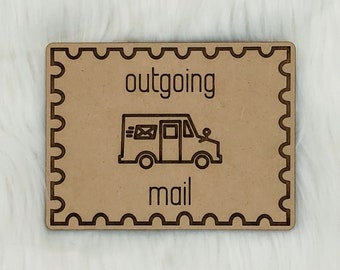 Outgoing Mail Pickup Magnet Wood or Acrylic Mailbox Flag | Etsy