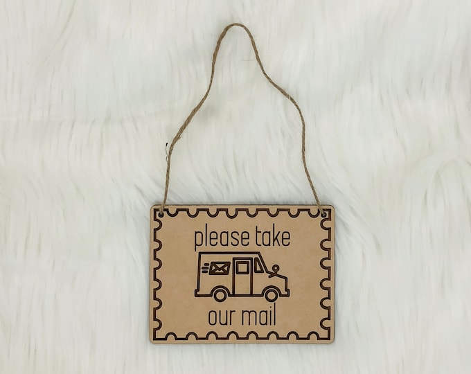 Outgoing Mail Pickup Sign Hanging Sign Wood or Acrylic Office Mailbox ...