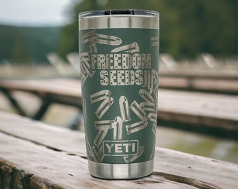 Freedom Seeds Vaso grabado con láser Bandera patriótica americana Regalo para él