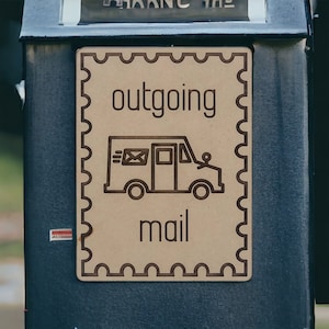 Outgoing Mail Pickup Magnet - Wood or Acrylic - Mailbox Flag Replacer ...