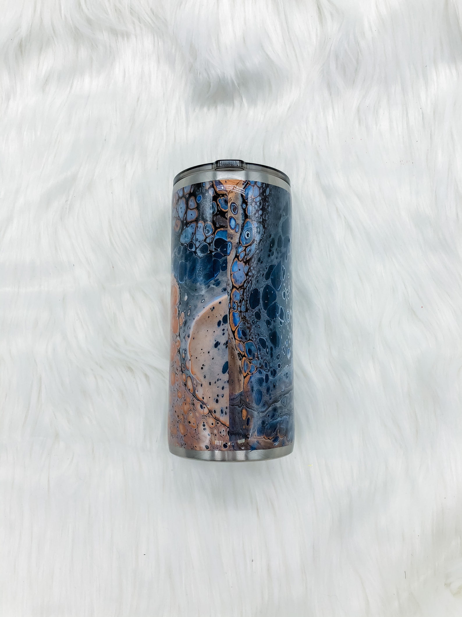 Acrylic Pour Painted Stainless Steel Tumbler 22oz Fatty Etsy