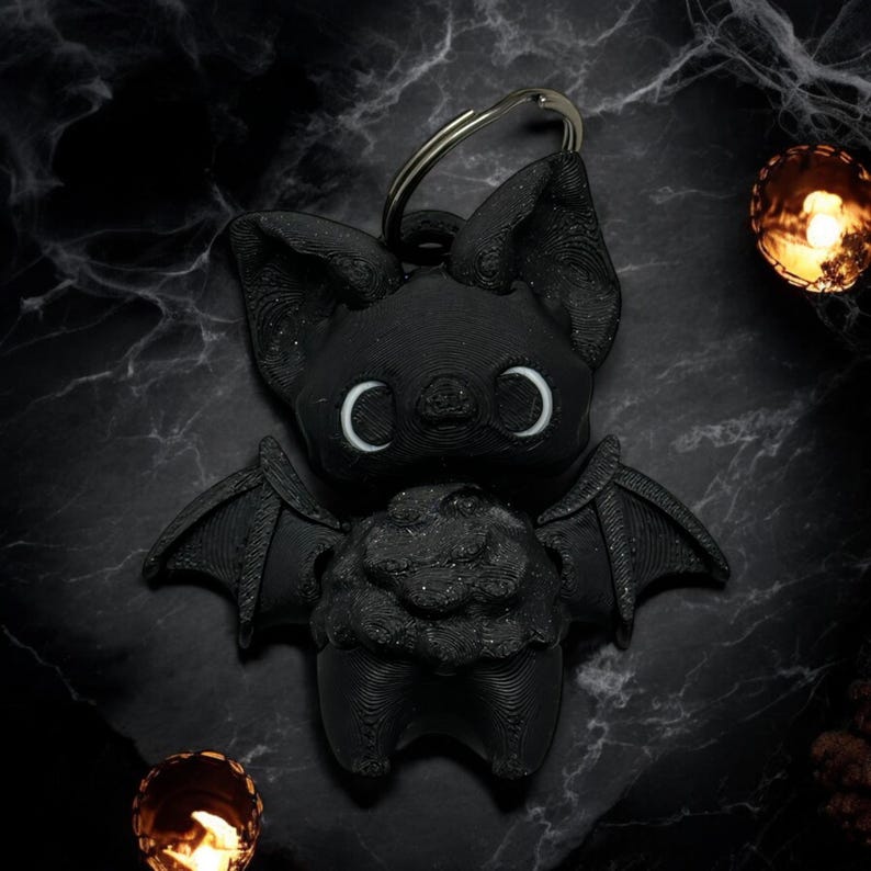 3d Printed Bat Pixie Keychain Halloween Swag Backpack Charm - Etsy