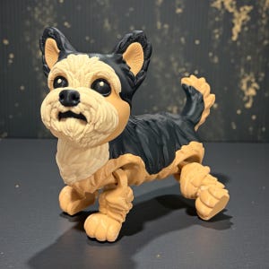 Figura de perro Yorkshire Terrier impresa en 3D / Decoración de Yorkshire Terrier / Regalo para amantes de las mascotas / Compañero de escritorio / Impresión 3D