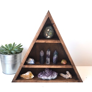 Hanging - Double Triangle Wooden Mountain Shelf