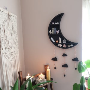 Coppermoon Moon Shelf, Geometric Shelf, Moonphase shelf