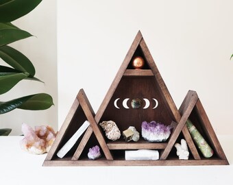 Mountain Crystal Shelf, Geometric Shelf, Triangle Shelf