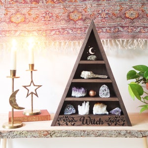 Coppermoon Witch Triangle Shelf, Crystal Shelf, Crystal Display Shelf image 1