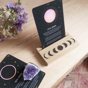 Support pour autel des phases de la lune Coppermoon, support pour cartes de tarot, support pour cartes Oracle, support pour autel de tarot, support pour autel Oracle