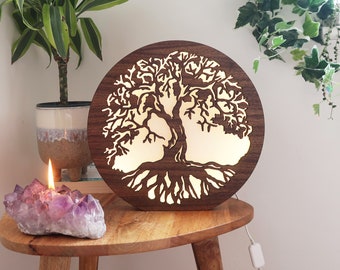 Coppermoon Wooden Tree of life lamp, Tree of life gift, Tree of life light, Tree of life Night light, Forest Decor, Forest Lamp