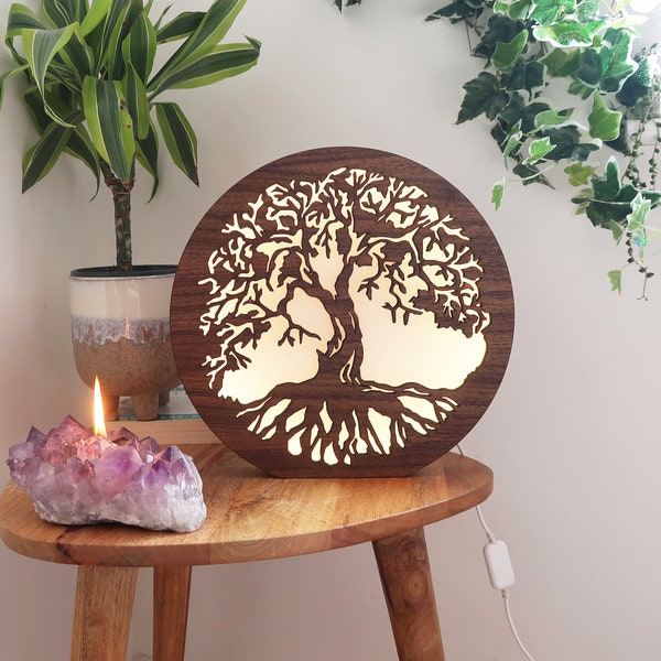 Coppermoon Wooden Tree of life lamp, Tree of life gift, Tree of life light, Tree of life Night light, Forest Decor, Forest Lamp