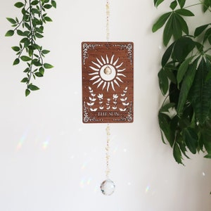 Coppermoon Major Arcana Sun Tarot Crystal Suncatcher, Tarot Suncatcher