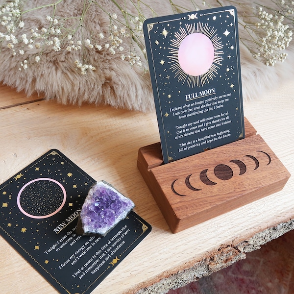 Coppermoon Moonphase Altar Card stand, Tarot Card Stand, Oracle Card Stand, Tarot Altar Stand, Oracle Altar Stand