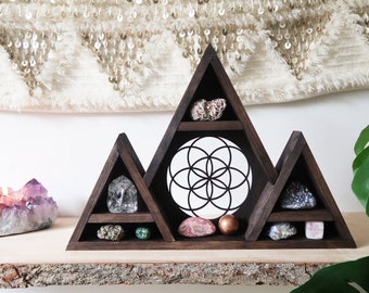 Coppermoon Mountain Shelf, Geometric shelf, Triangle Shelf