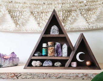 Triangle shelf, Geometric shelf, mountain shelf, crystal shelf