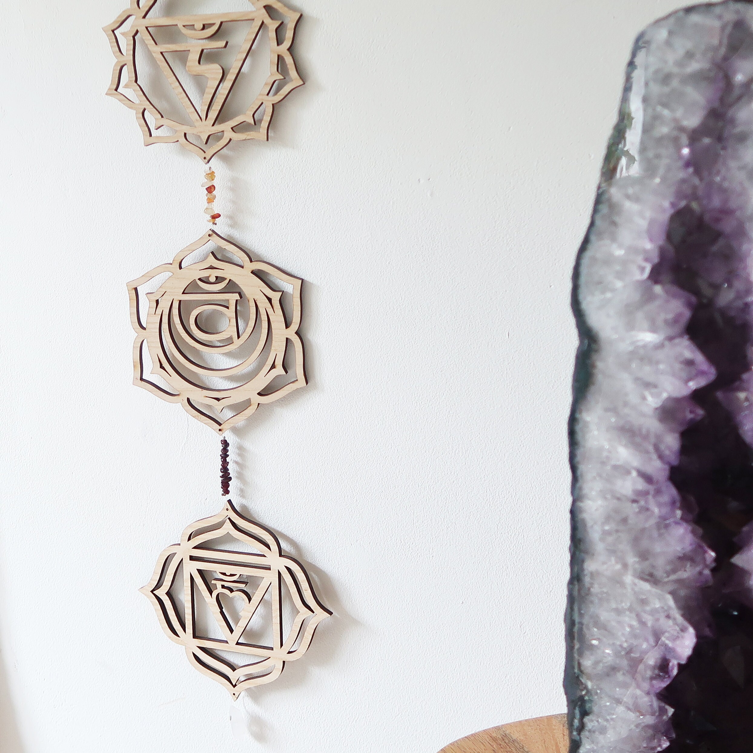 Chakra Wall Hanging Chakra Wall Art Chakra Crystals Etsy