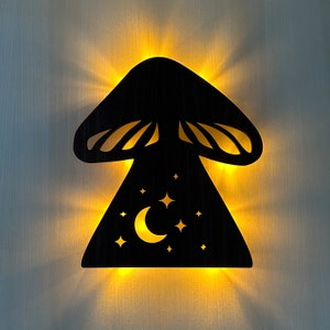 Coppermoon Mushroom Wall Light, Night Light, Wall Lamp, Mushroom Lamp, Lamp, Mushroom Light, Star Light, Celestial, Arch Lamp, Lamp Mushroom