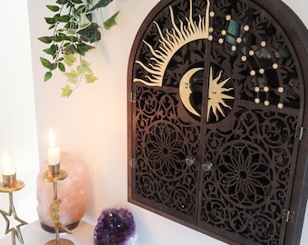 Coppermon Witchy Decor Celestial Arch Cabinet- Witchy Gifts, Witchy Decor, Witchy Stuff, Witchy Art, Witchy Aesthetic, Witchcraft Supplies