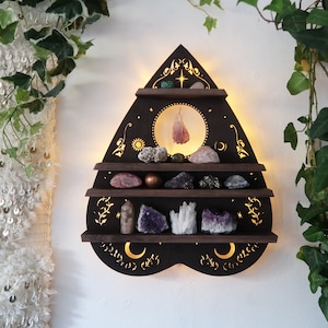 Planchette Crystal Shelf lamp, Planchette Wall Art, Planchette Lamp, Crystal Shelf, Crystal Display image 5