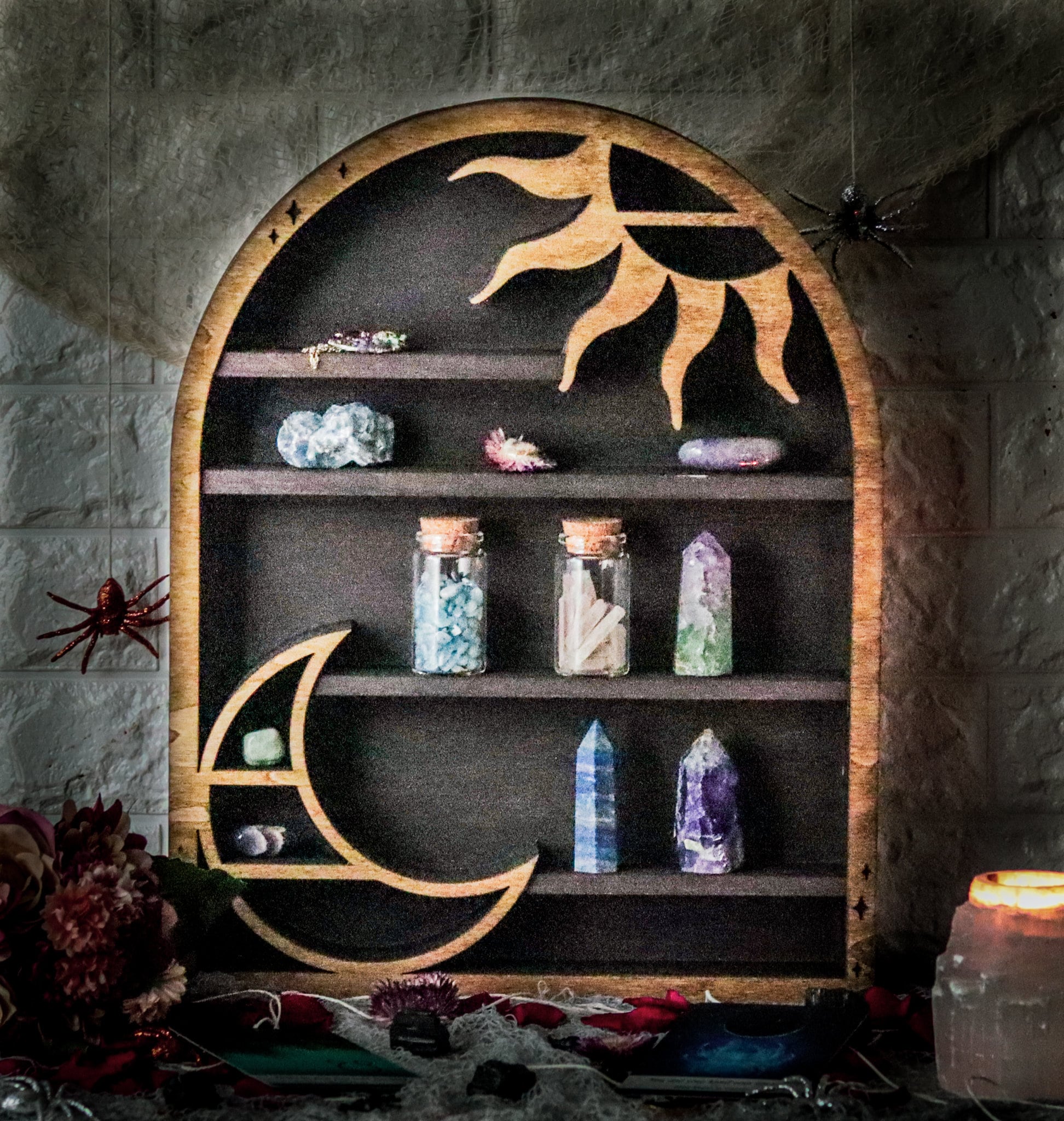 Coppermoon Sun & Moon Shelf, Witchy Gifts, Witchy Decor, Witchy
