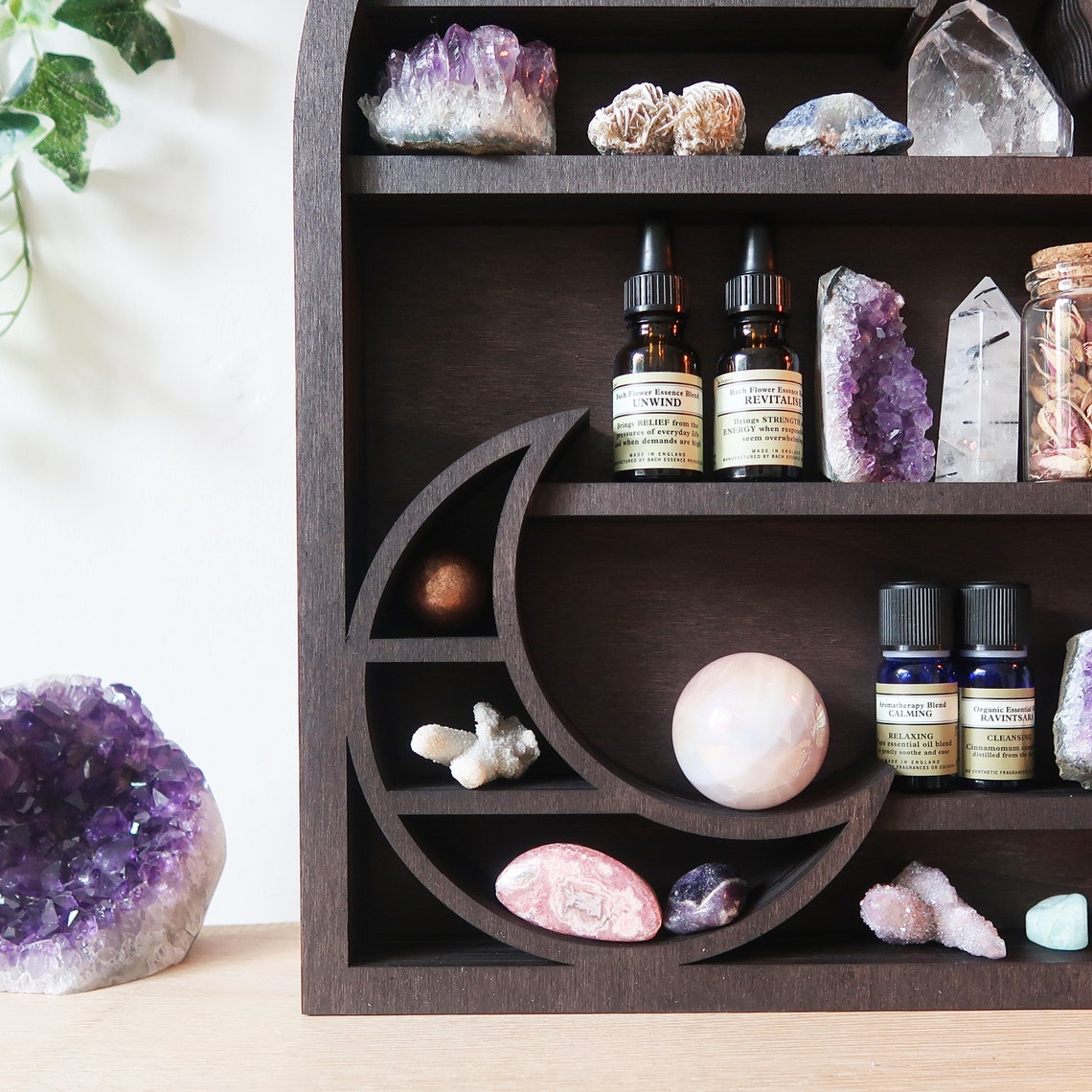 Moon Shelf Moon Phase Shelves Sun and Moon Shelves Crystal Etsy UK