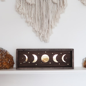 Coppermoon Gold Moonphase Mirror Altar Art