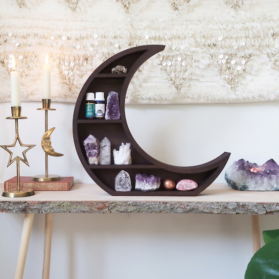 Coppermoon Brown Moon Shelf, Moon Phase Shelves, Moon Shelves