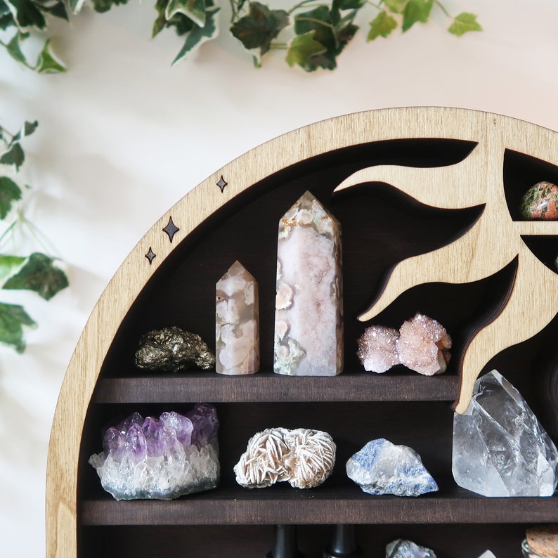Moon Shelf Moon Phase Shelves Sun and Moon Shelves Crystal Etsy Hong Kong
