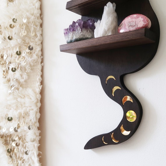 Wooden 2024 crystal shelf