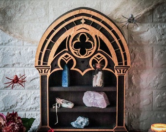 Coppermon Witchy Decor Gothic Arch Cabinet-Halloween decor, Witchy Gifts, Witchy Decor, Witchy Stuff, Witchy Art, Witchcraft Supplies