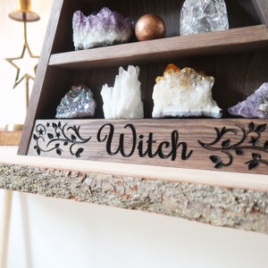 Coppermoon Witch Triangle Shelf, Crystal Shelf, Crystal Display Shelf image 4